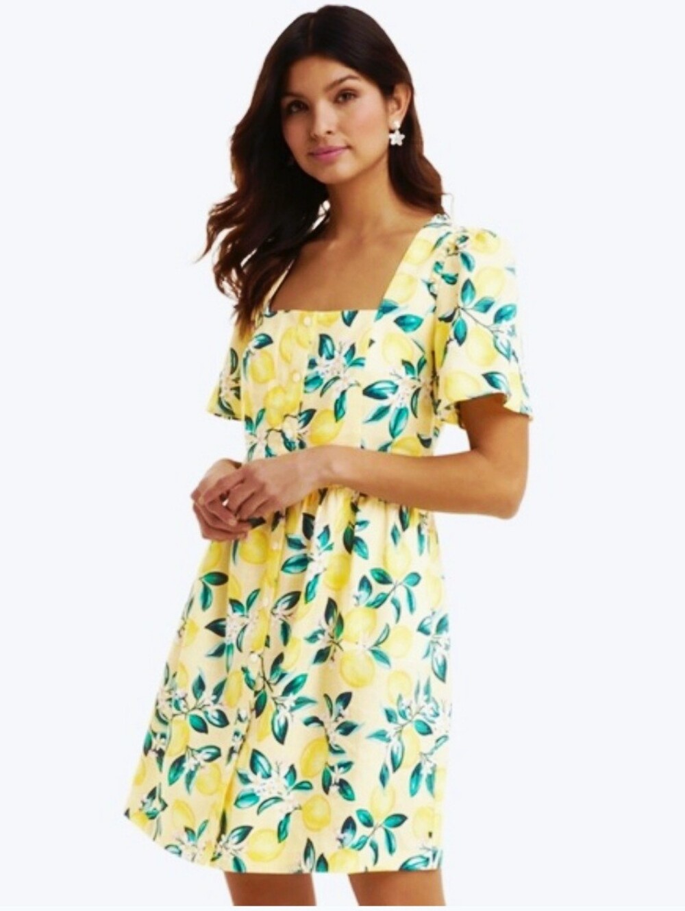 Draper James  Danielle Lemon Blossom Mini Summer Party Dress